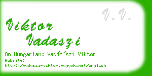 viktor vadaszi business card